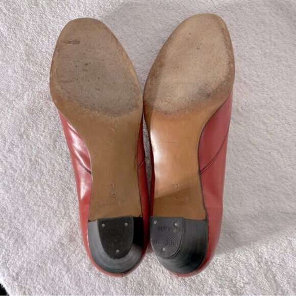 Vintage Barker Coral Leather Slip On Low Heel Loafers W Grey Tassels 9 - Picture 6 of 16